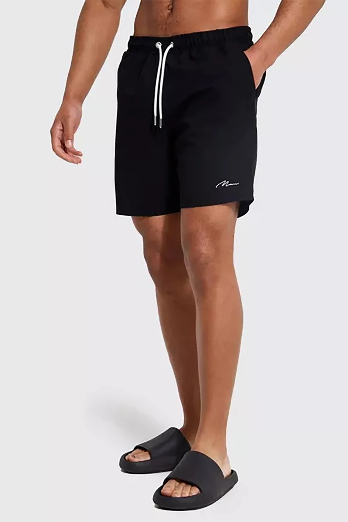Men's Lined Black Beach Shorts for Comfort and Style