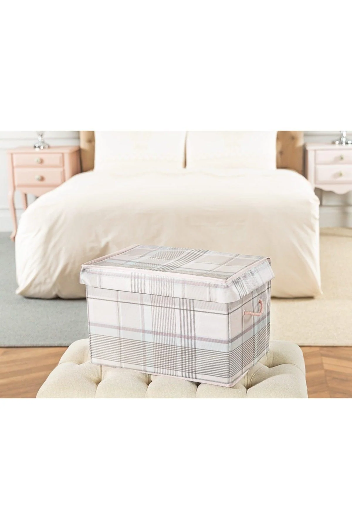 Large polypropylene organizer box with lid 50x40x30cm