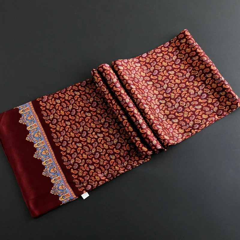 Luxurious Double-Layer Silk Scarf for Men
