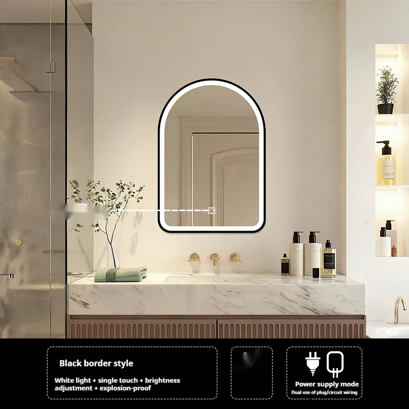 Luxury Arched Bathroom Mirror with LED Lighting
