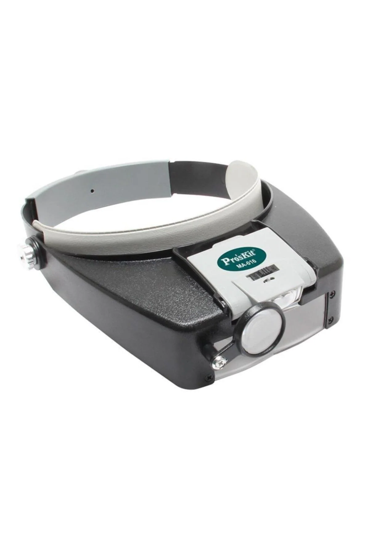 Head-Mounted Magnifier with Adjustable LED Light and Flexible Lens