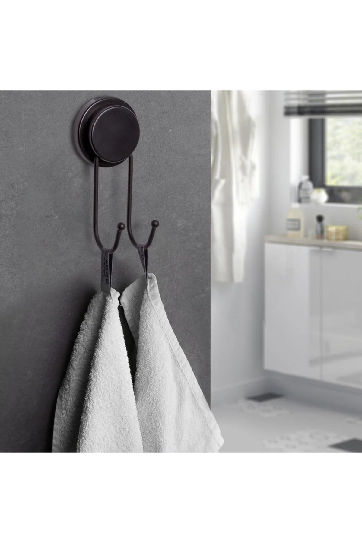 Reusable Adhesive Double Hanger for Walls and Glass