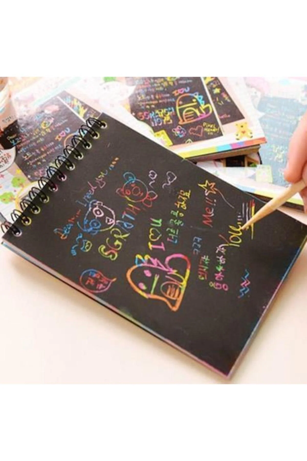 A6 Black Leaf Engraved Notebook – Single