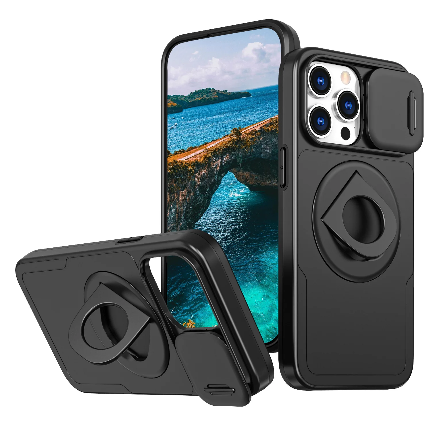 Magnetic Rotating Phone Case with Bracket