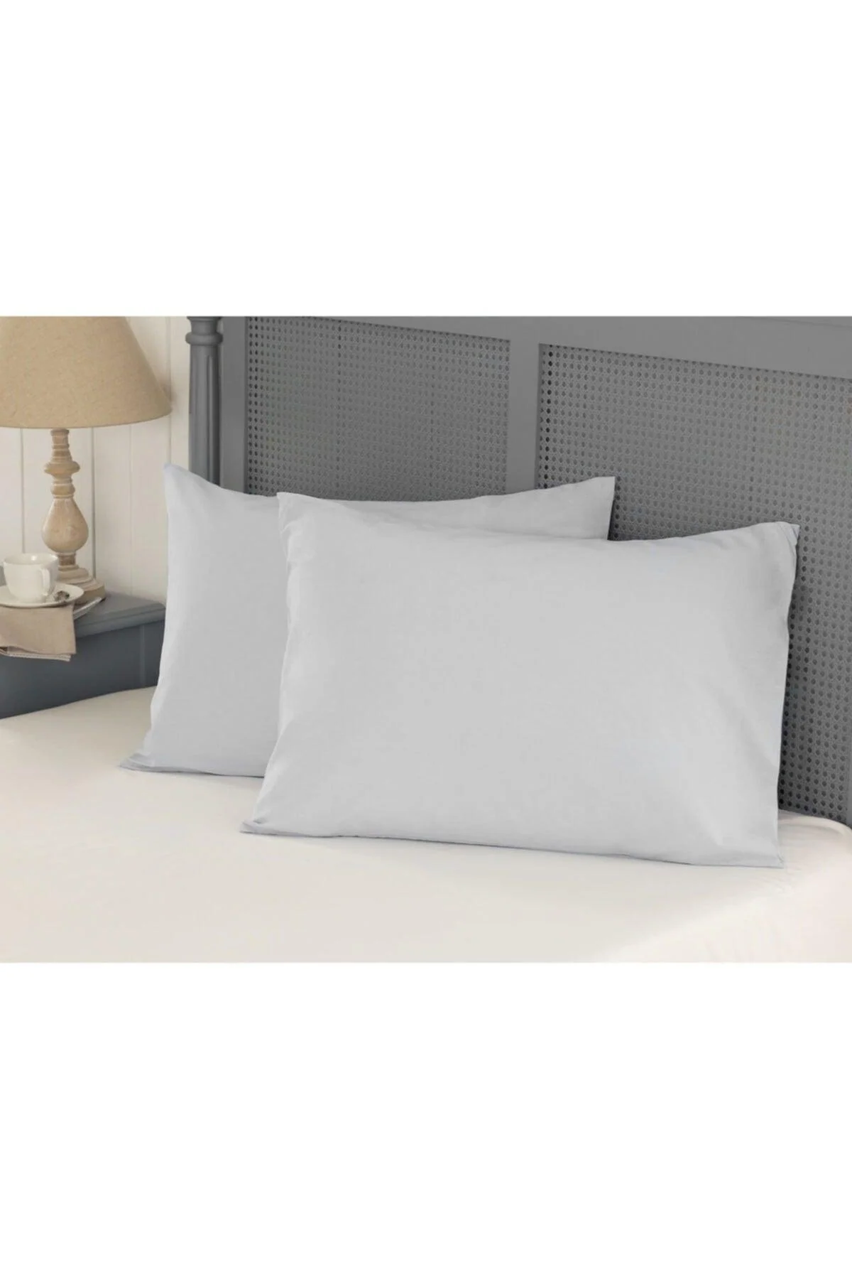 Soft Cotton Pillow Cover Set, 50x70 cm, Neutral Gray