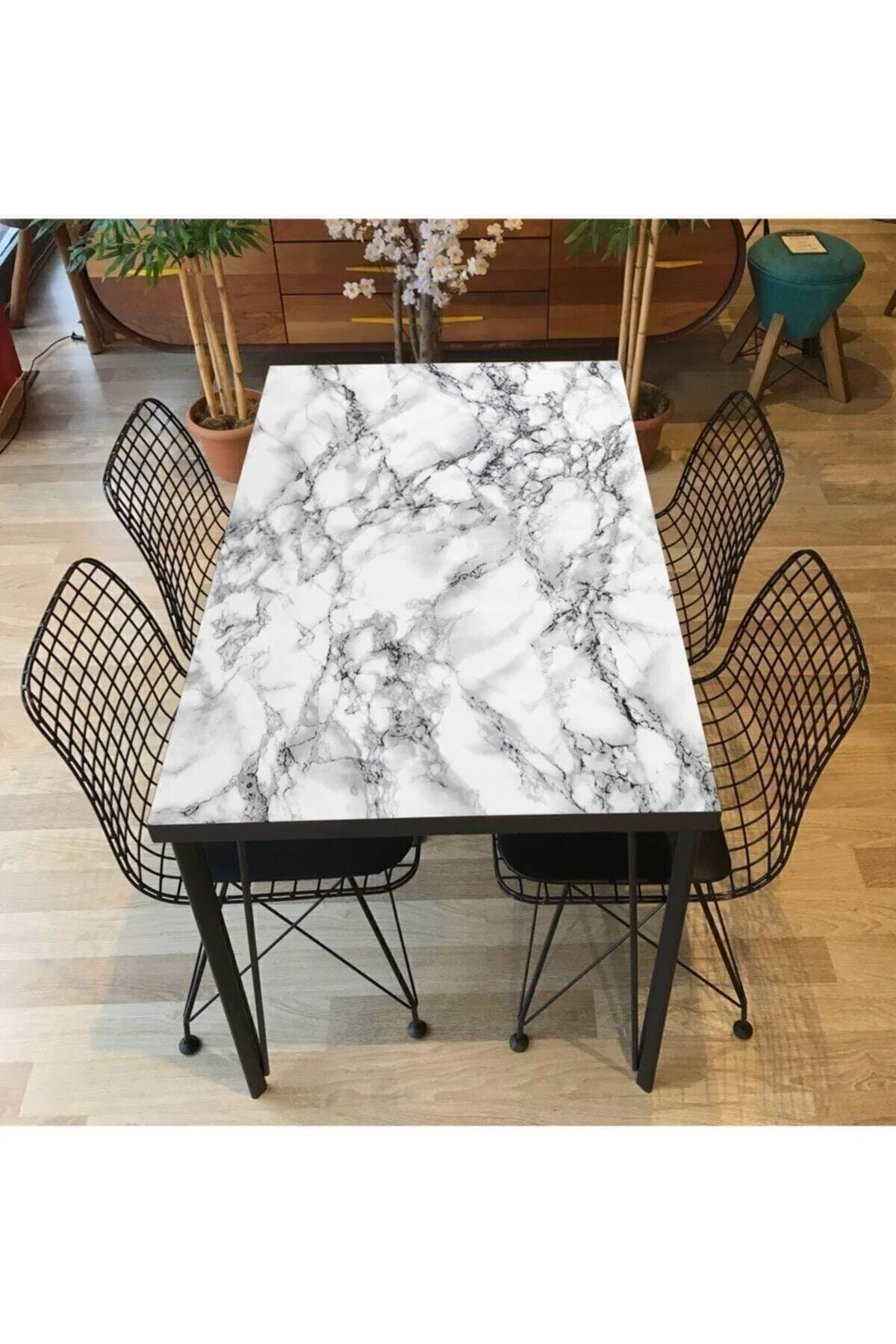Glossy Marble‑Pattern Self‑Adhesive Foil for Tables, Countertops and Floors