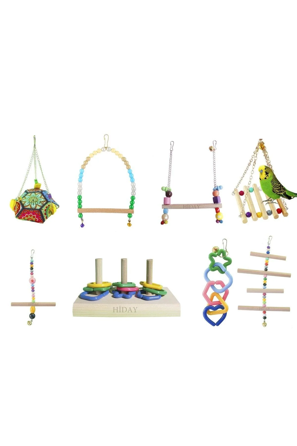 Assorted bird toy set - variety pack