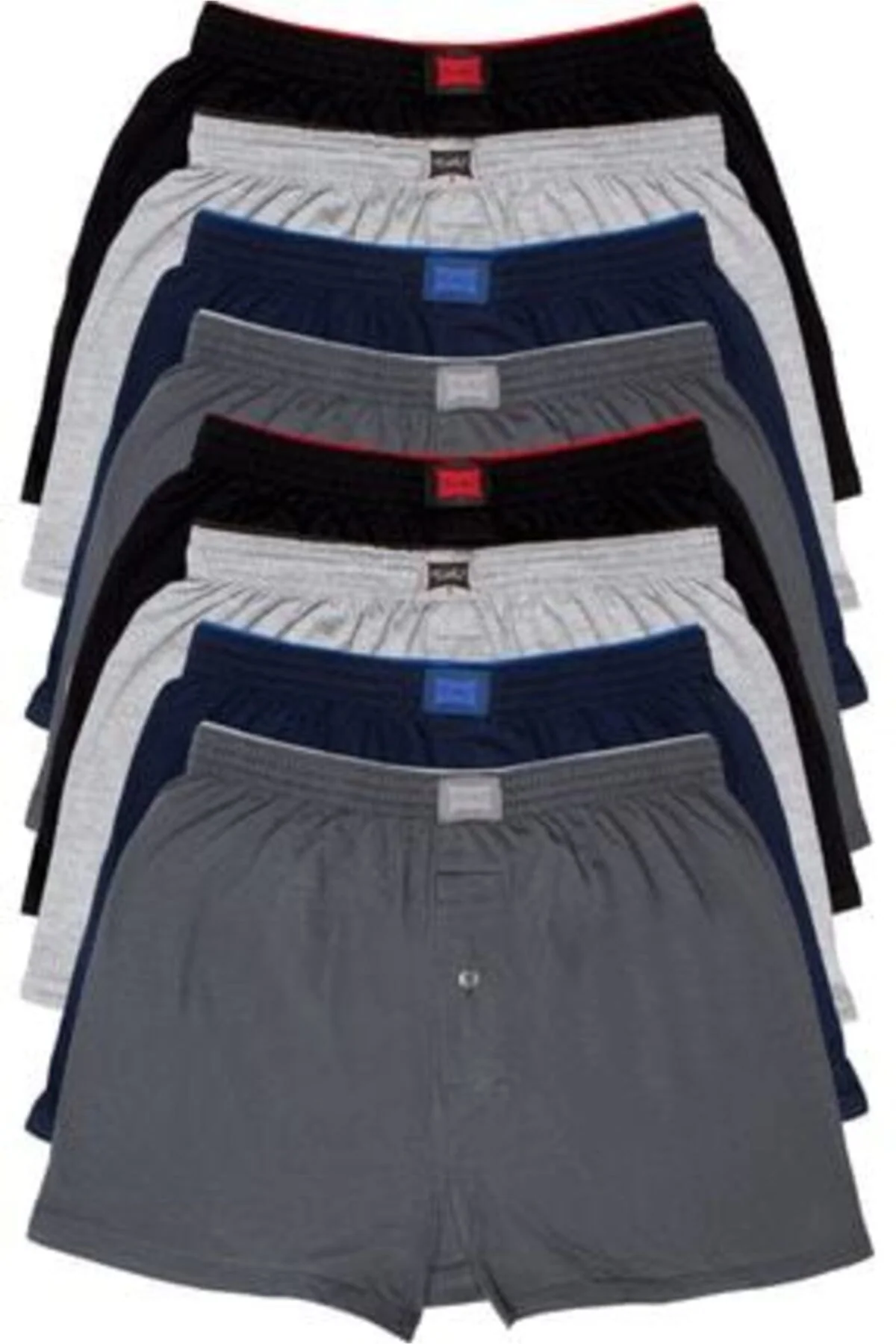 Men's 6-pack combed cotton plain boxer briefs