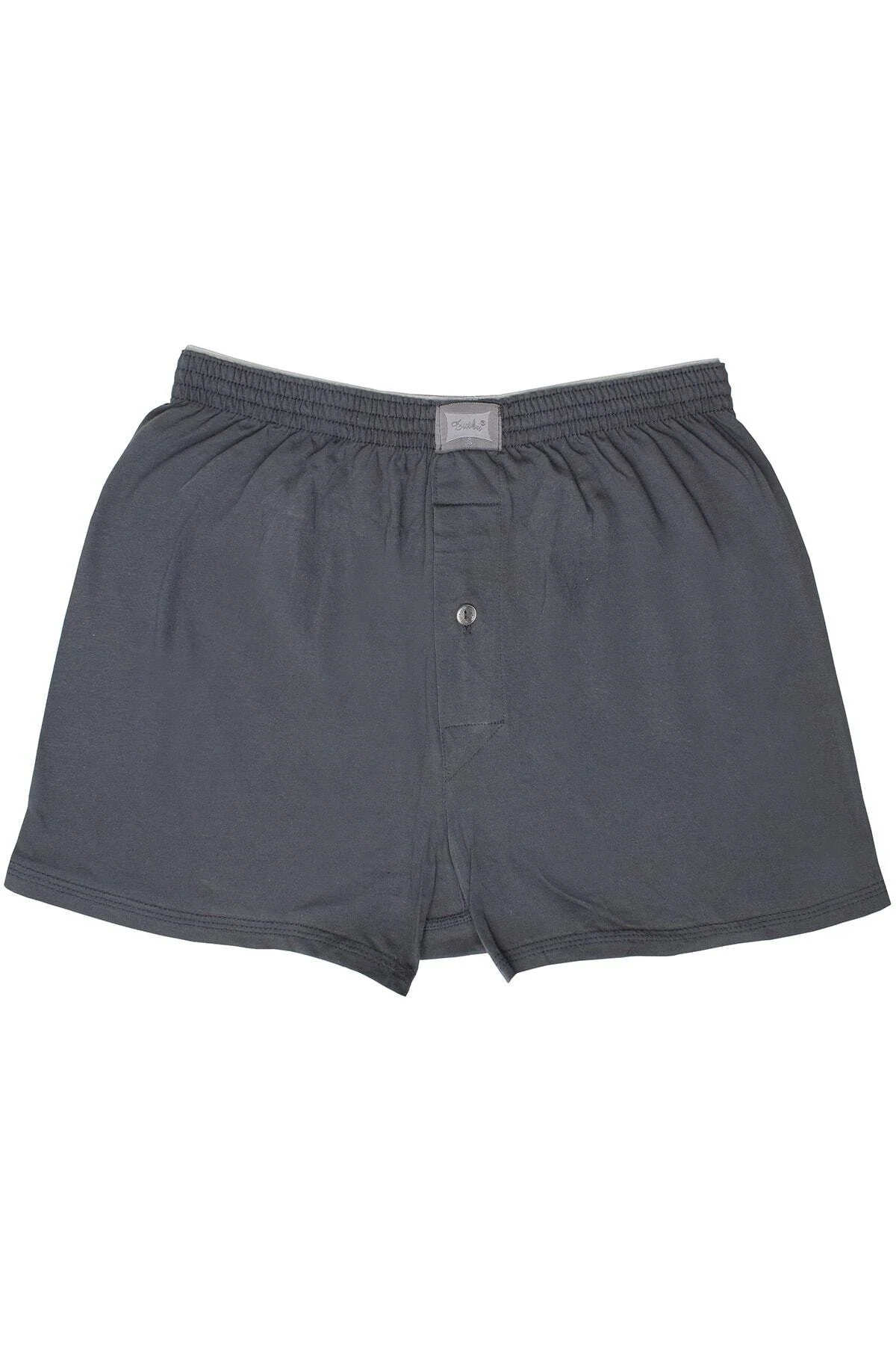 4-pack men's combed cotton plain boxer shorts in grey
