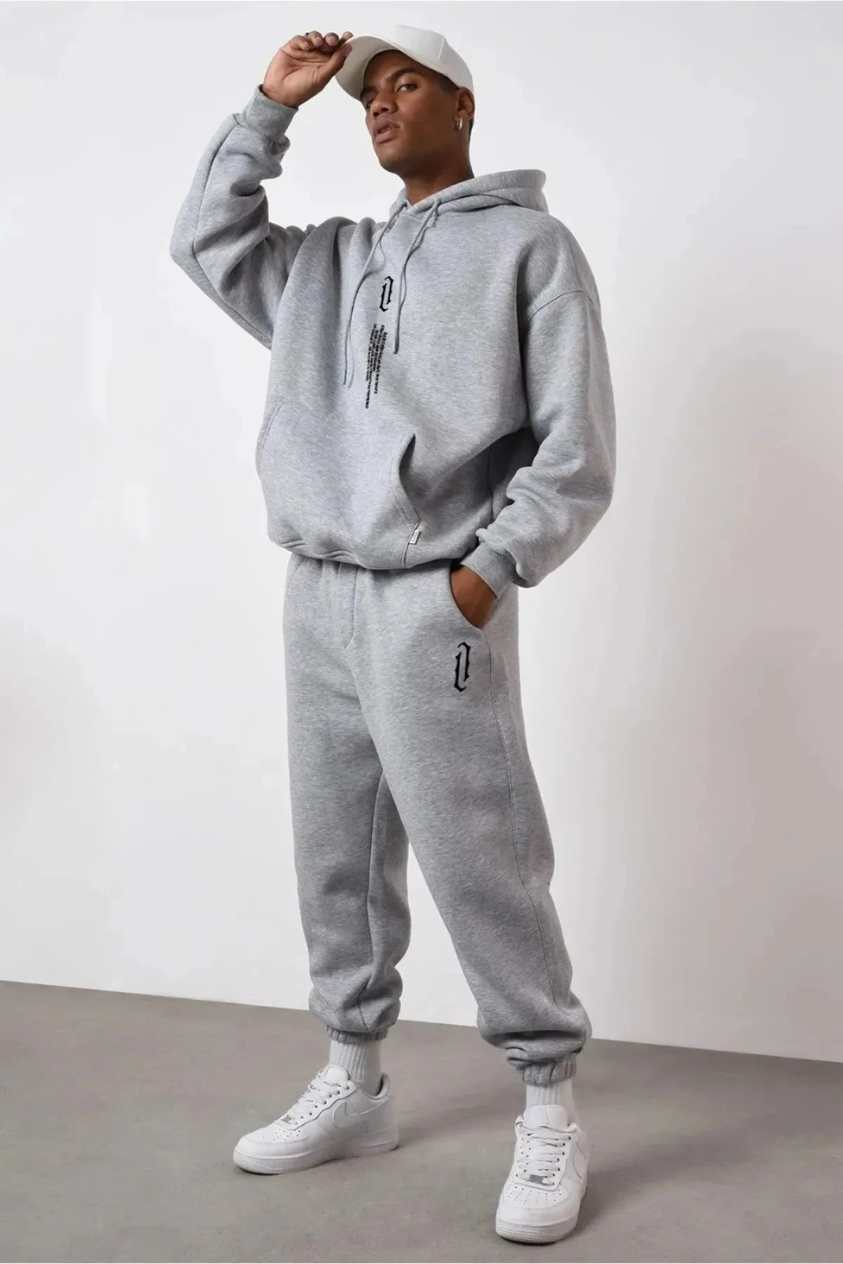 Men's Gray Oversized Tracksuit Set