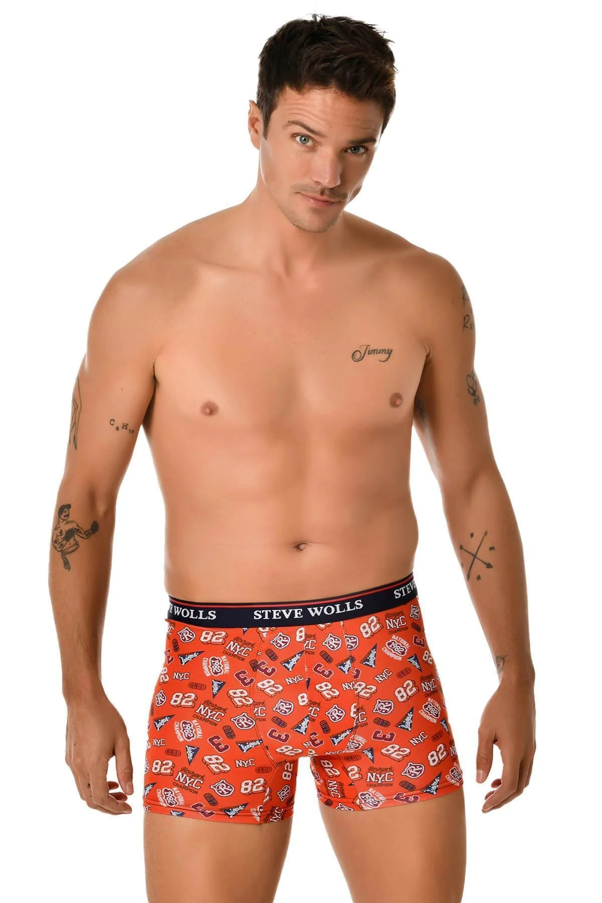 Men's pigment-printed boxer set 5-piece with mixed patterns