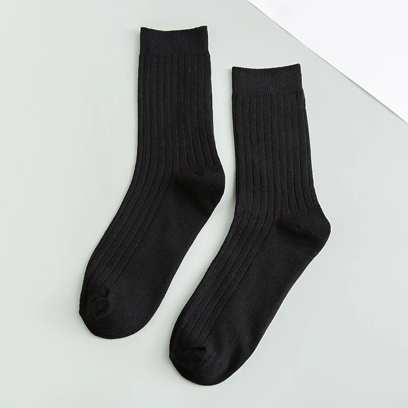 Men's Solid Color Striped Socks
