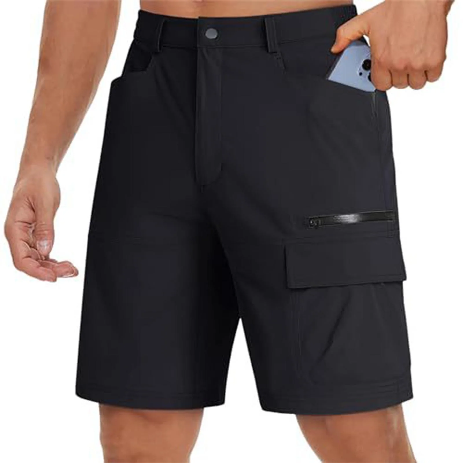 Men's Summer Work Shorts with Multiple Pockets