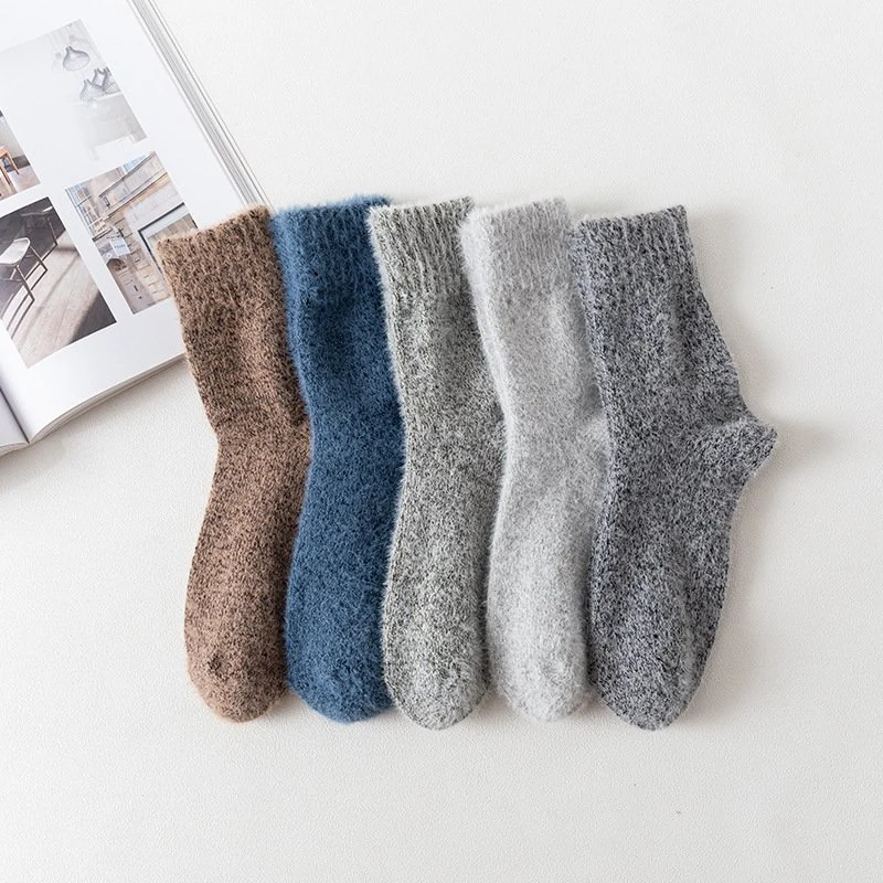 Men's Thick Warm Wool Socks with Parallel Lines