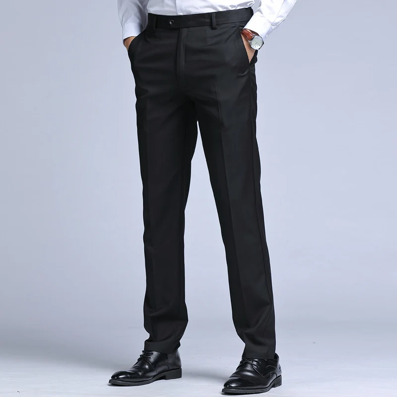 Men's Versatile Straight Leg Suit Pants for Work