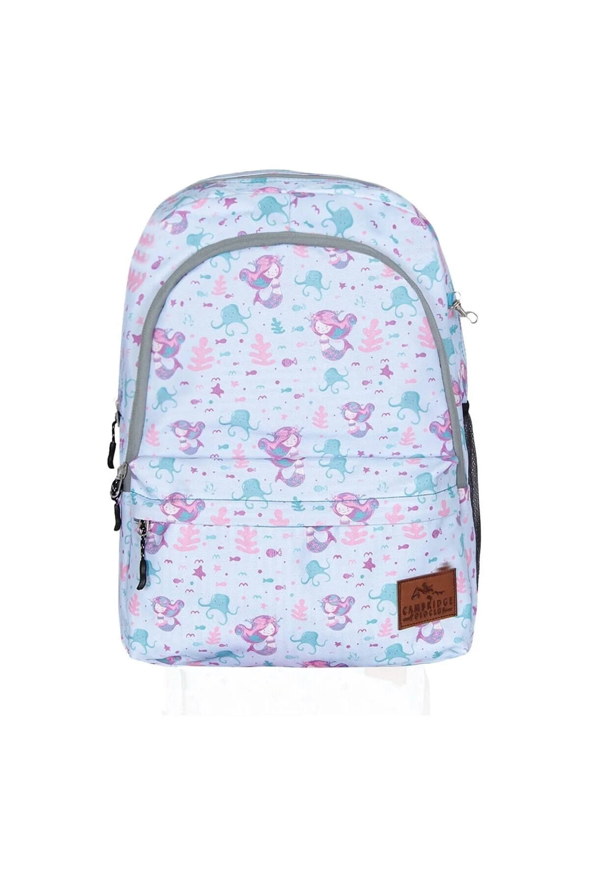Mermaid patterned triple school bag set with lunch box and pen holder