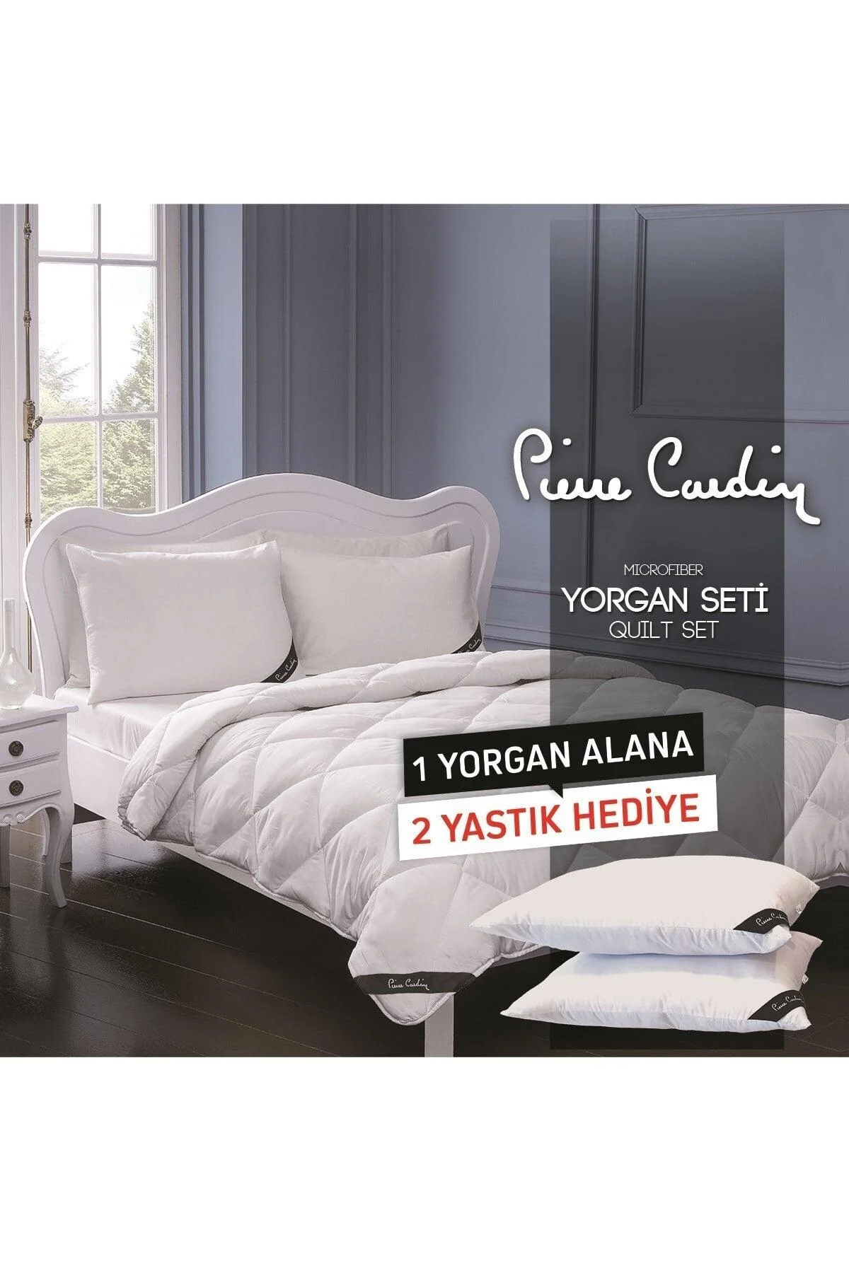Microfiber duvet set with pillowcases