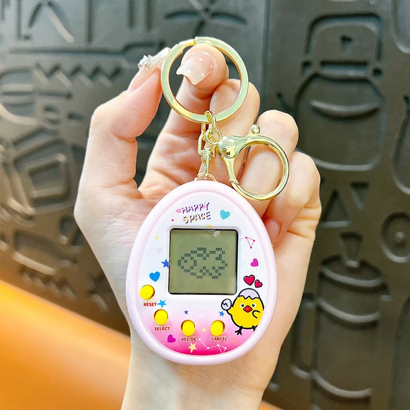 Mini Handheld Video Game Keychain Console Ornaments
