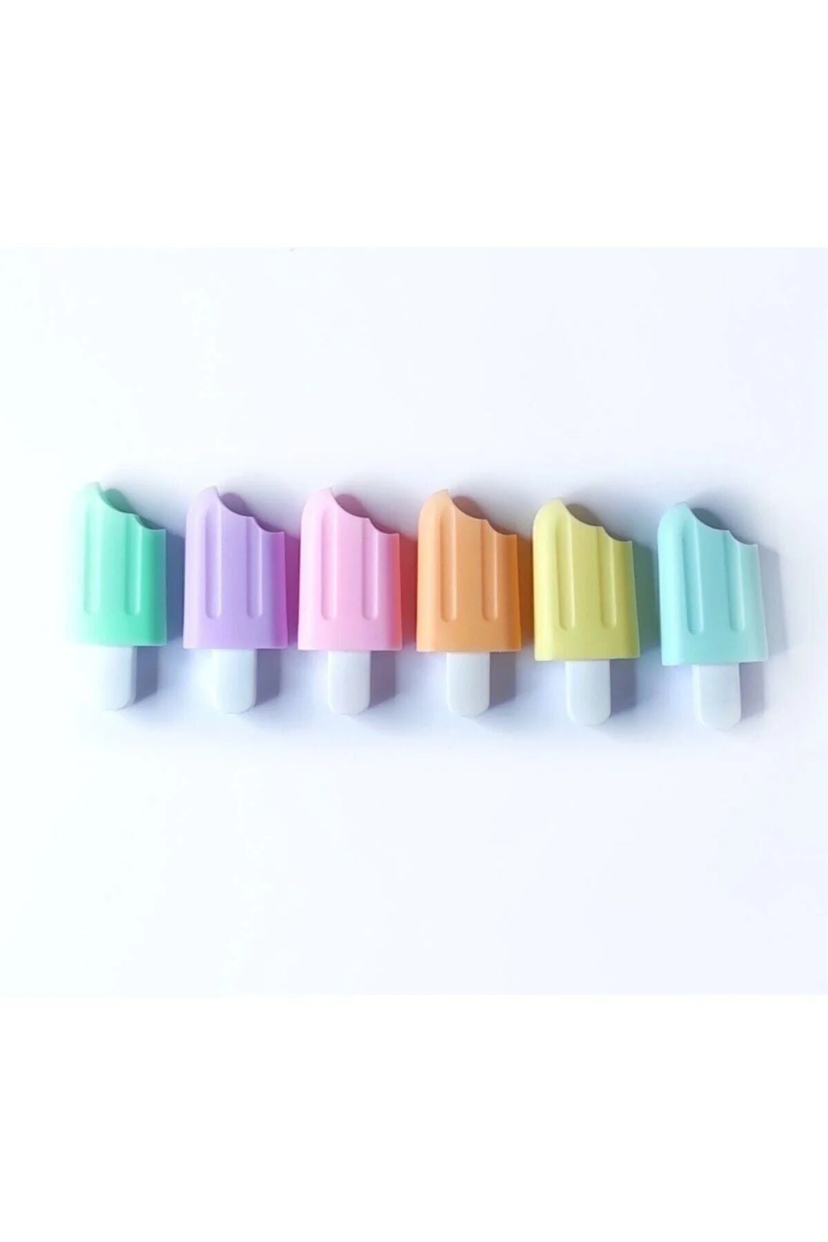 Mini ice cream-shaped 6-color phosphorescent pen set