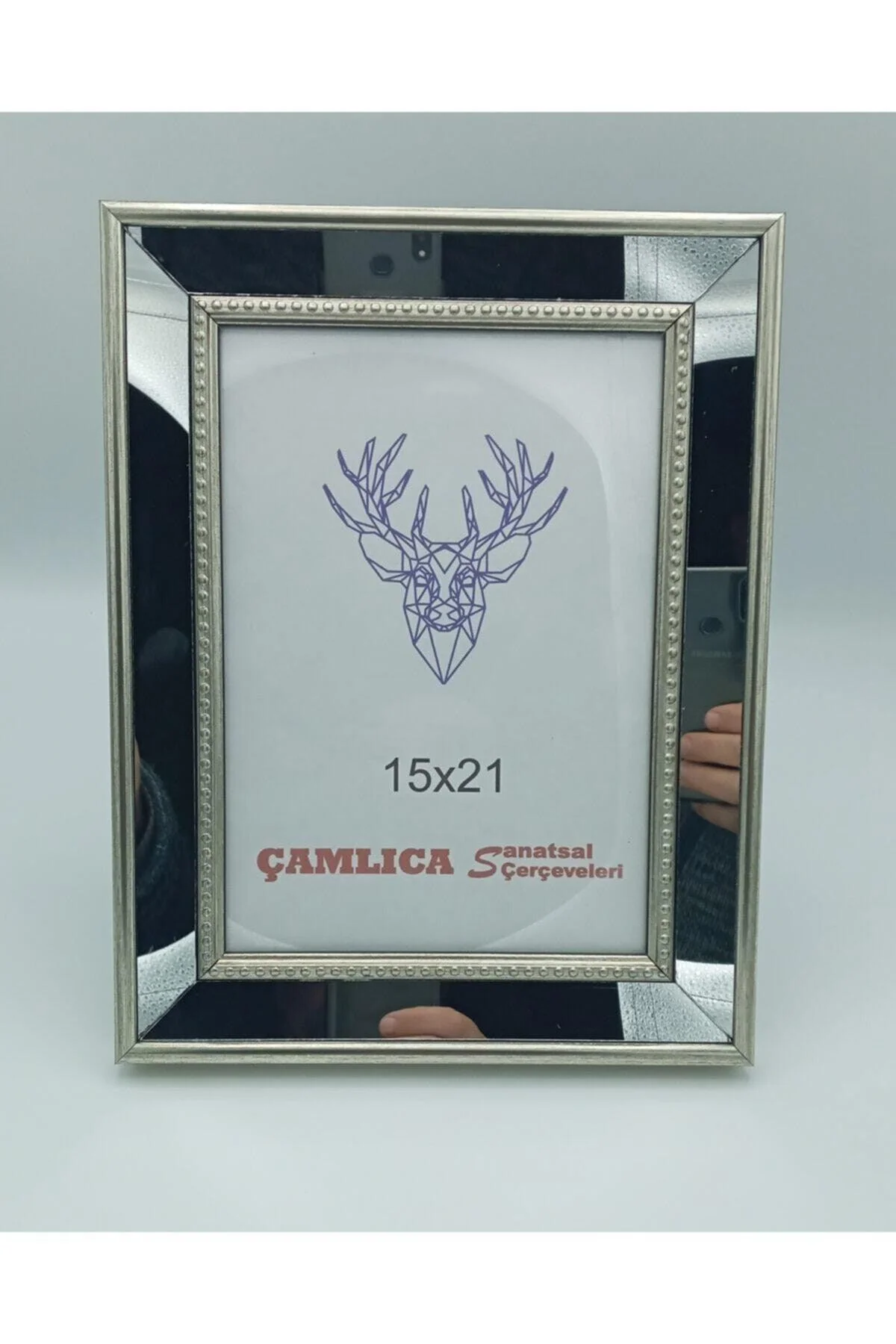 15x21cm Mirrored Frame with Adjustable Backing