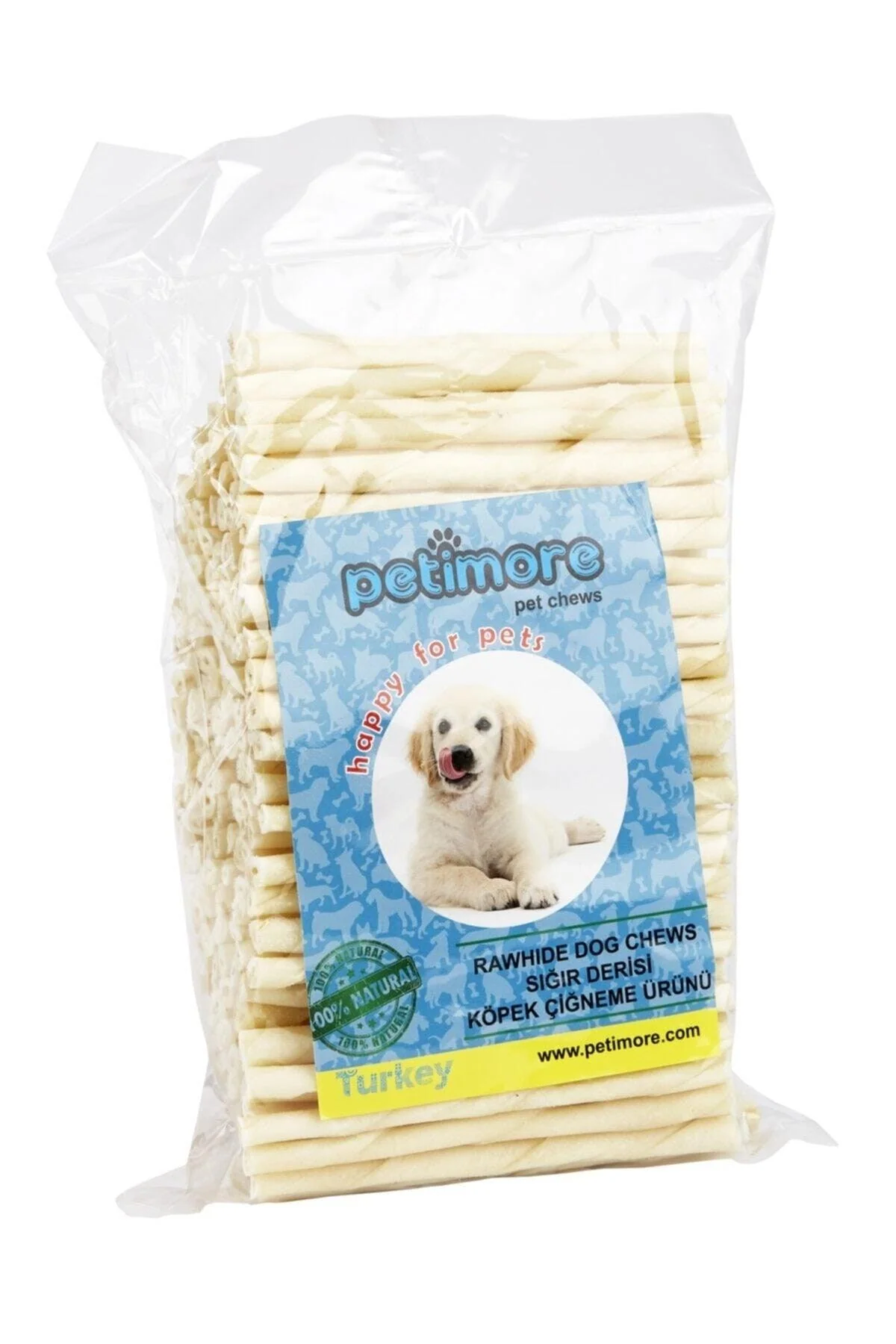 Long-lasting cowhide chew bones for dogs