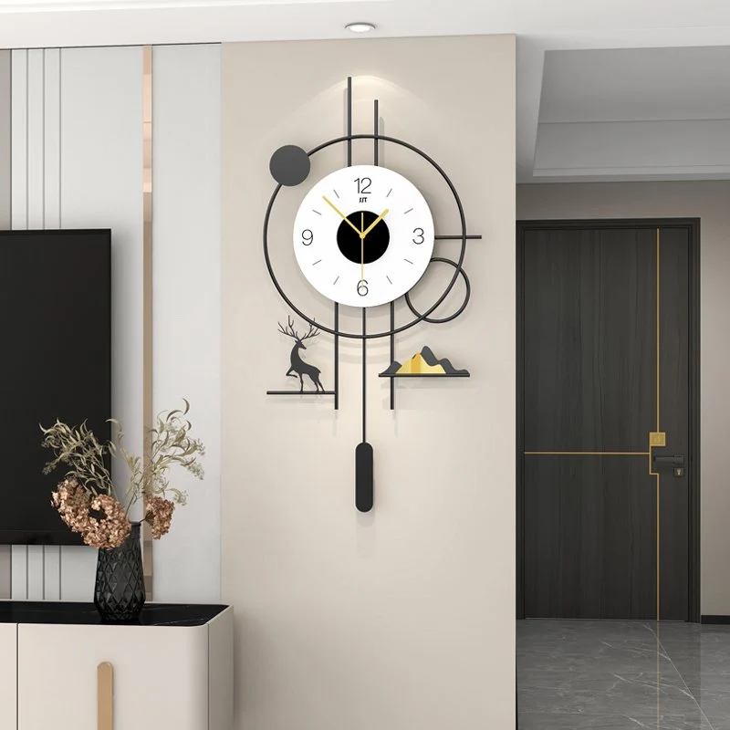Modern Geometric Deer Wall Clock