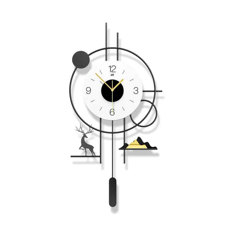 Modern Geometric Deer Wall Clock