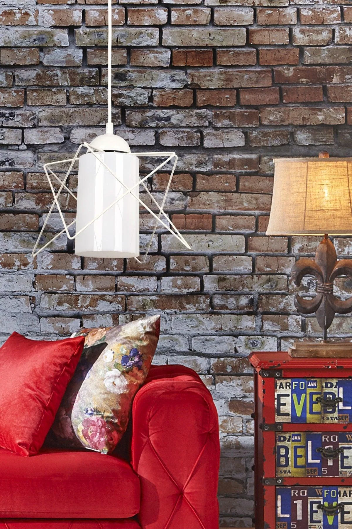 White Acrylic Modern Floor Lamp with Adjustable Height, 65 cm
