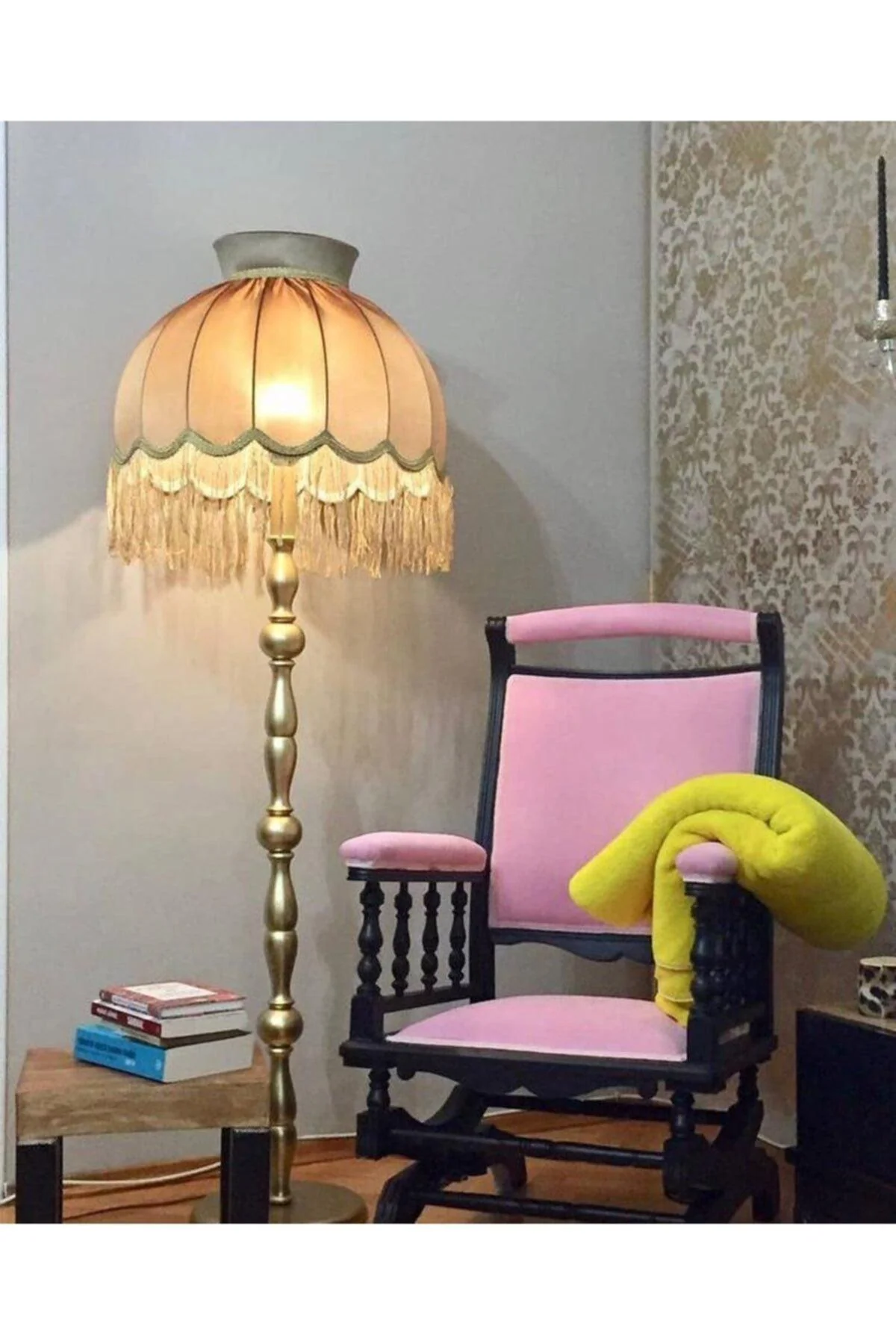 Extra-Long Moonlight Fabric Lampshade for Floor Lamps, 125cm Height