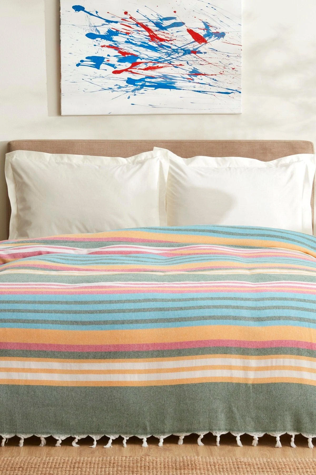 Cotton polyester blend double peshtemal pique blanket