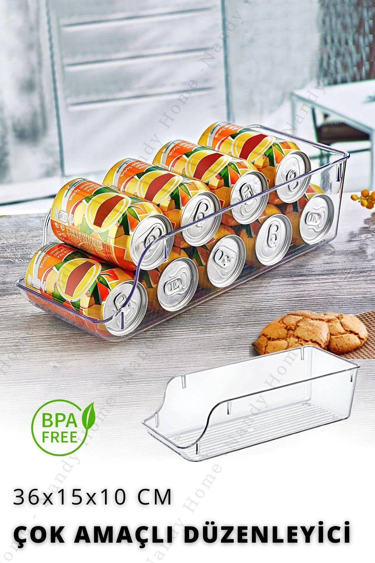 Small plastic organizer for fridge, cabinets, and storage