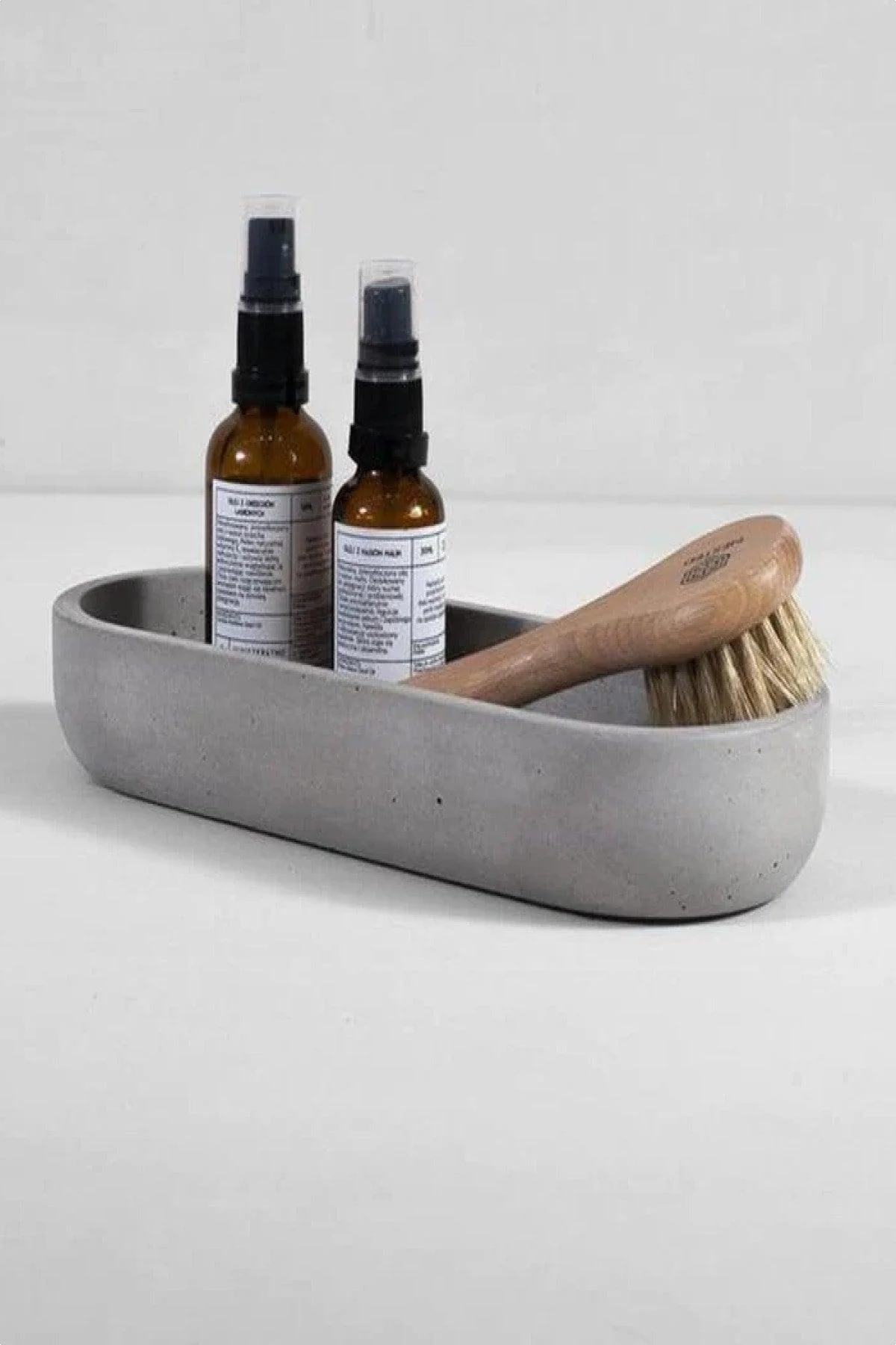 Natural C20 Concrete Bath Tray - Food-Safe, Unbreakable, Minimalist Design