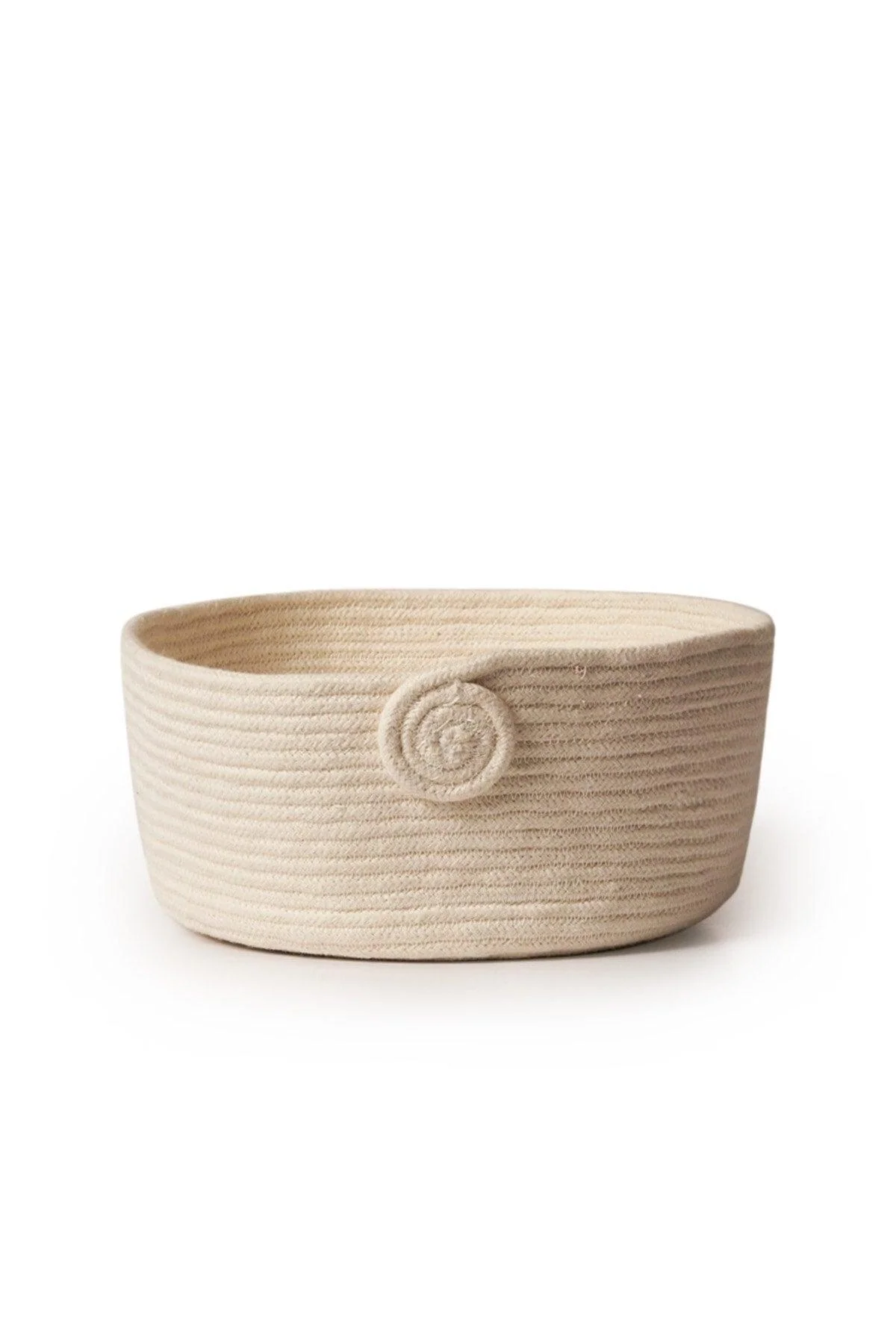 Decorative cotton rope basket for home storage