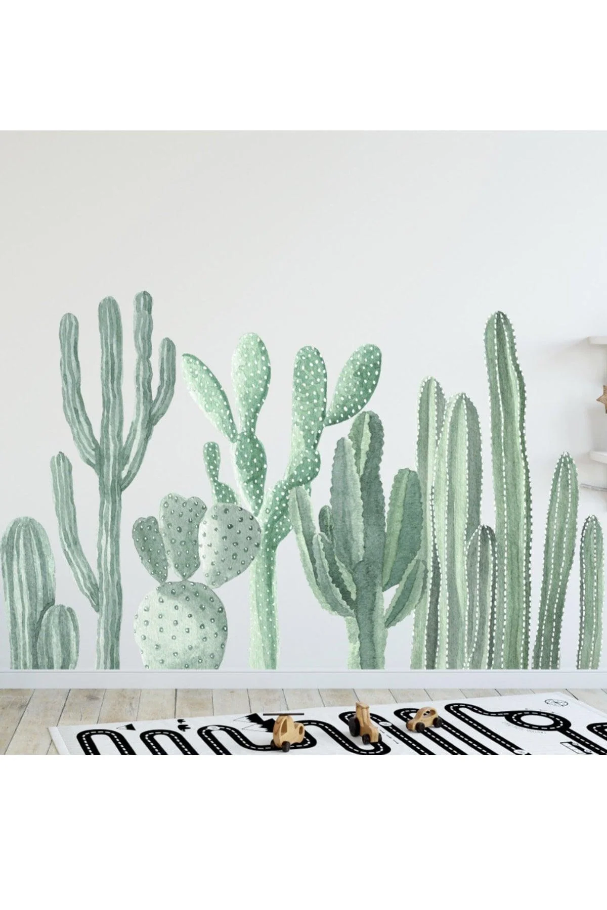 Cactus Foil Wall Sticker Set – Removable, Water-Resistant