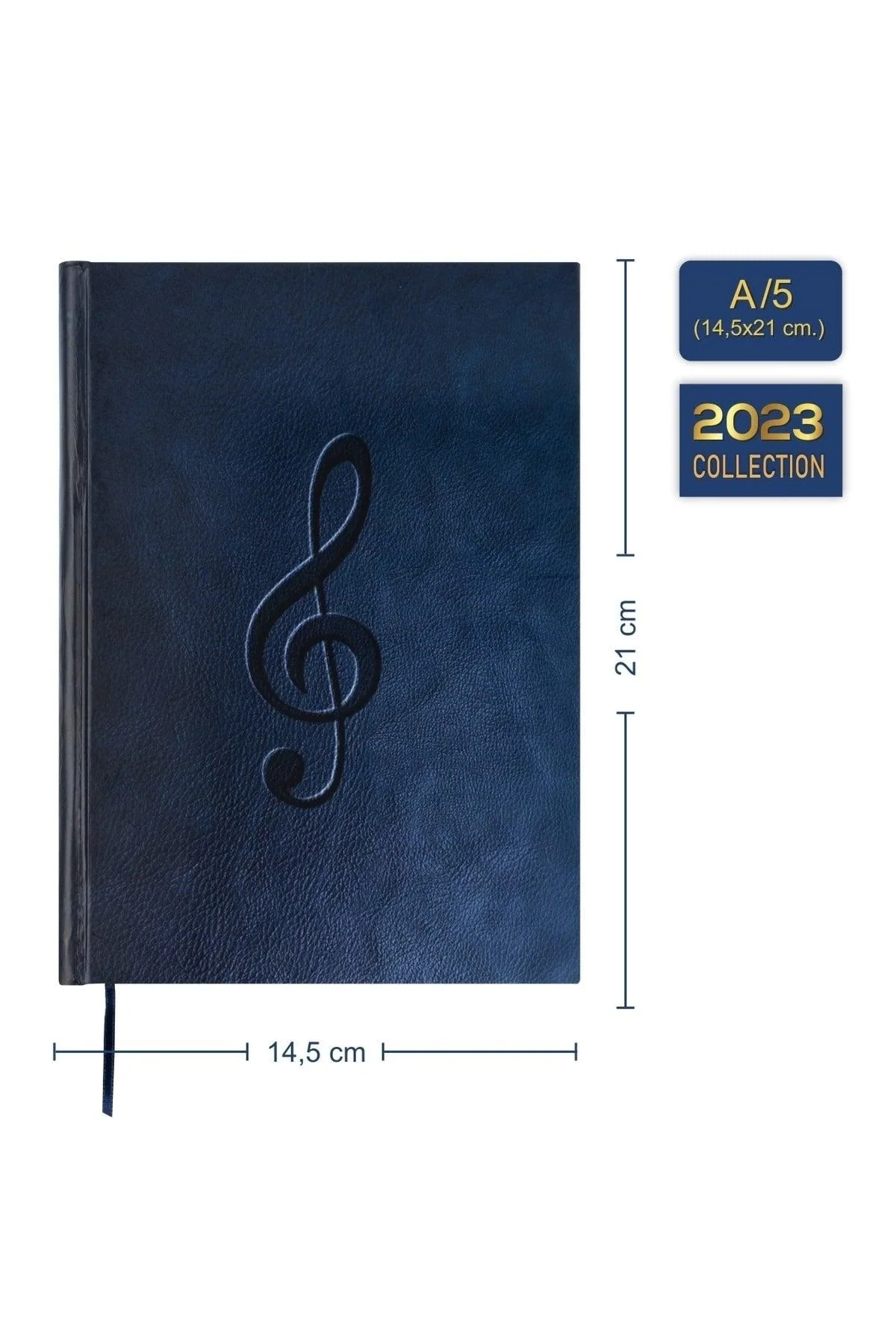 Music notebook with left-handed key for musicians and composers