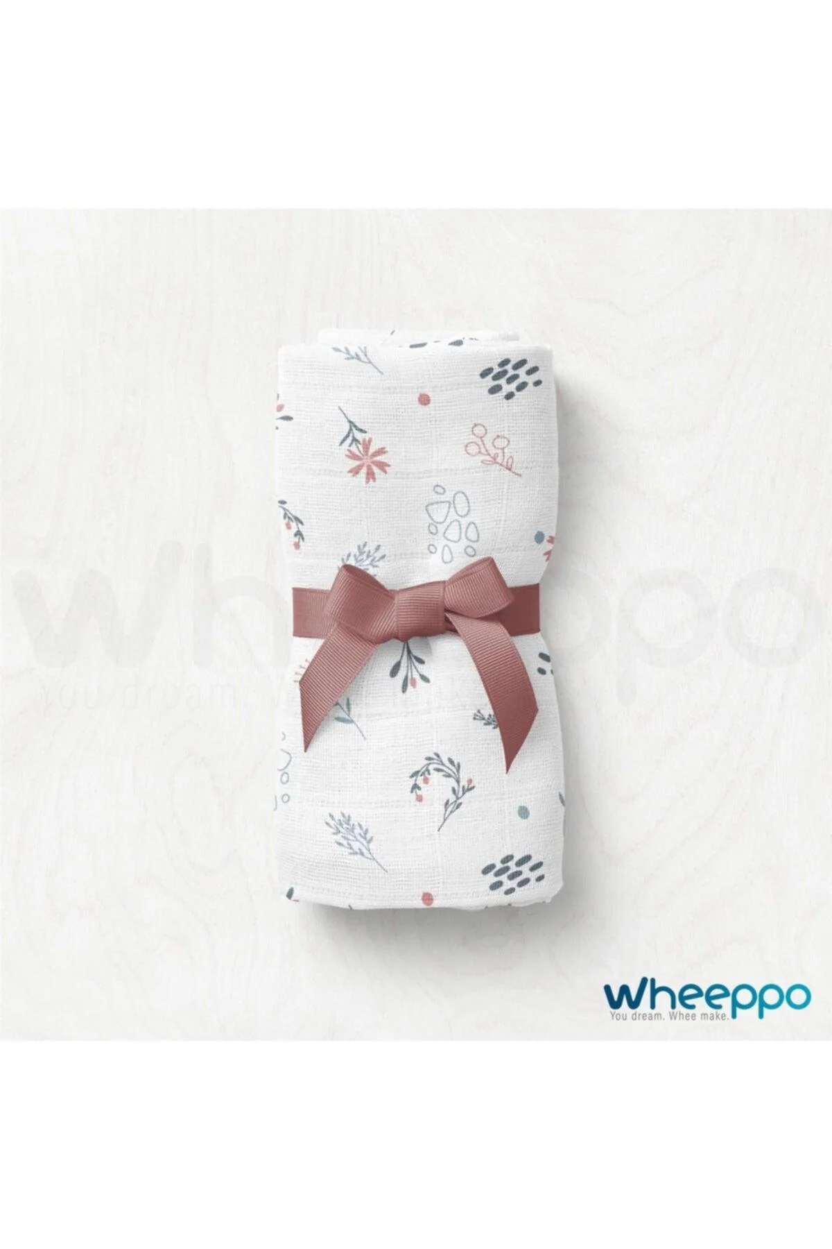 4-layer muslin blanket 100 x 110 cm with raw edge finish