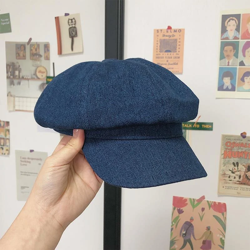 Navy Denim Sun Cap