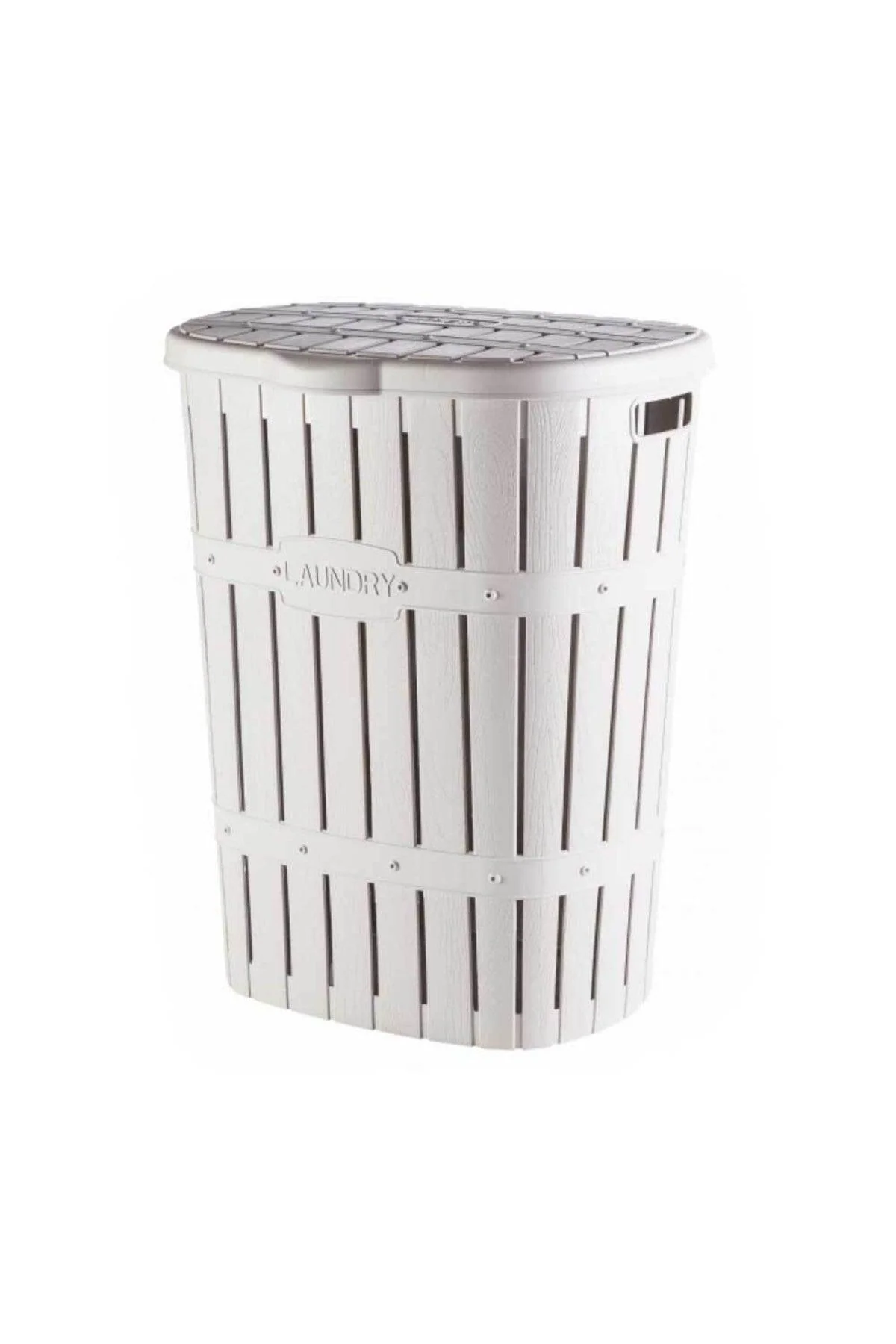 Bamboo Laundry Hamper Set with 65 Liter Capacity Double Bin
