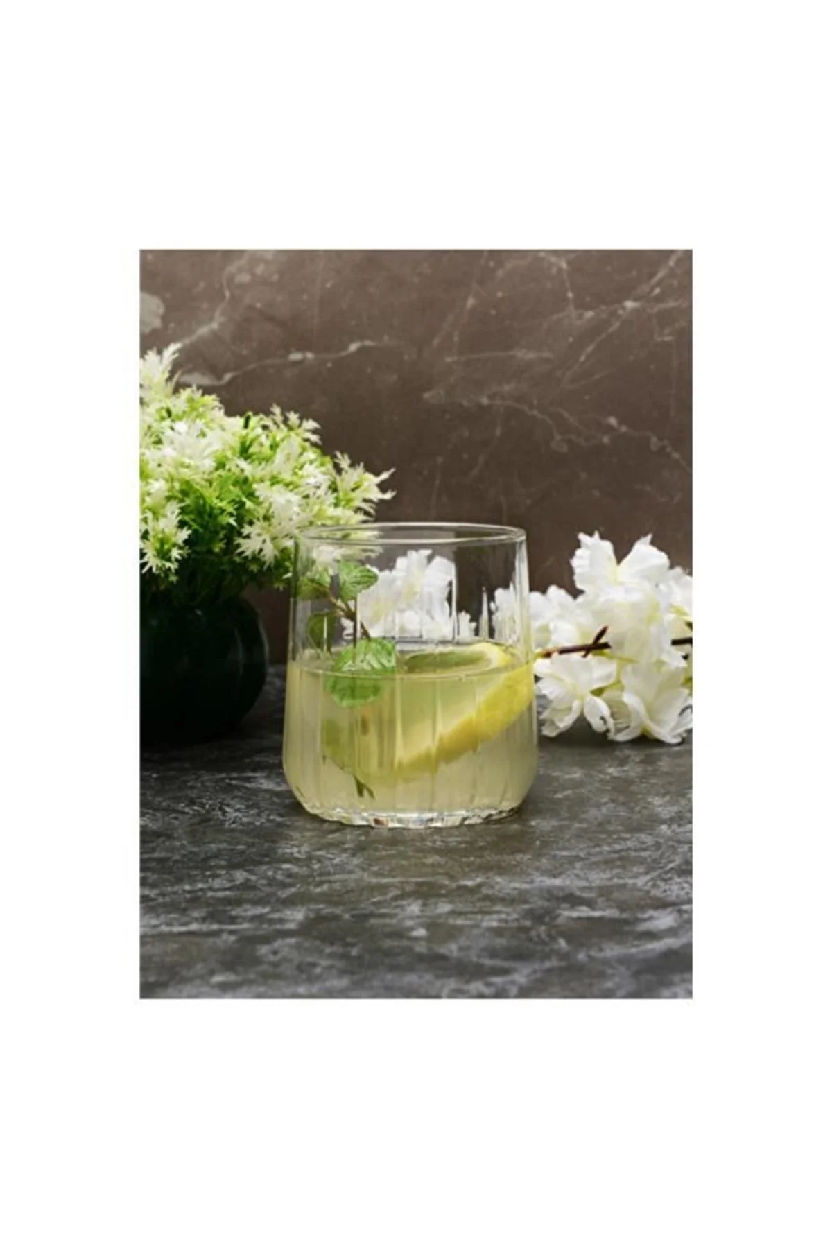 Set of 6 Modern Glass Water or Soft Drink Cups