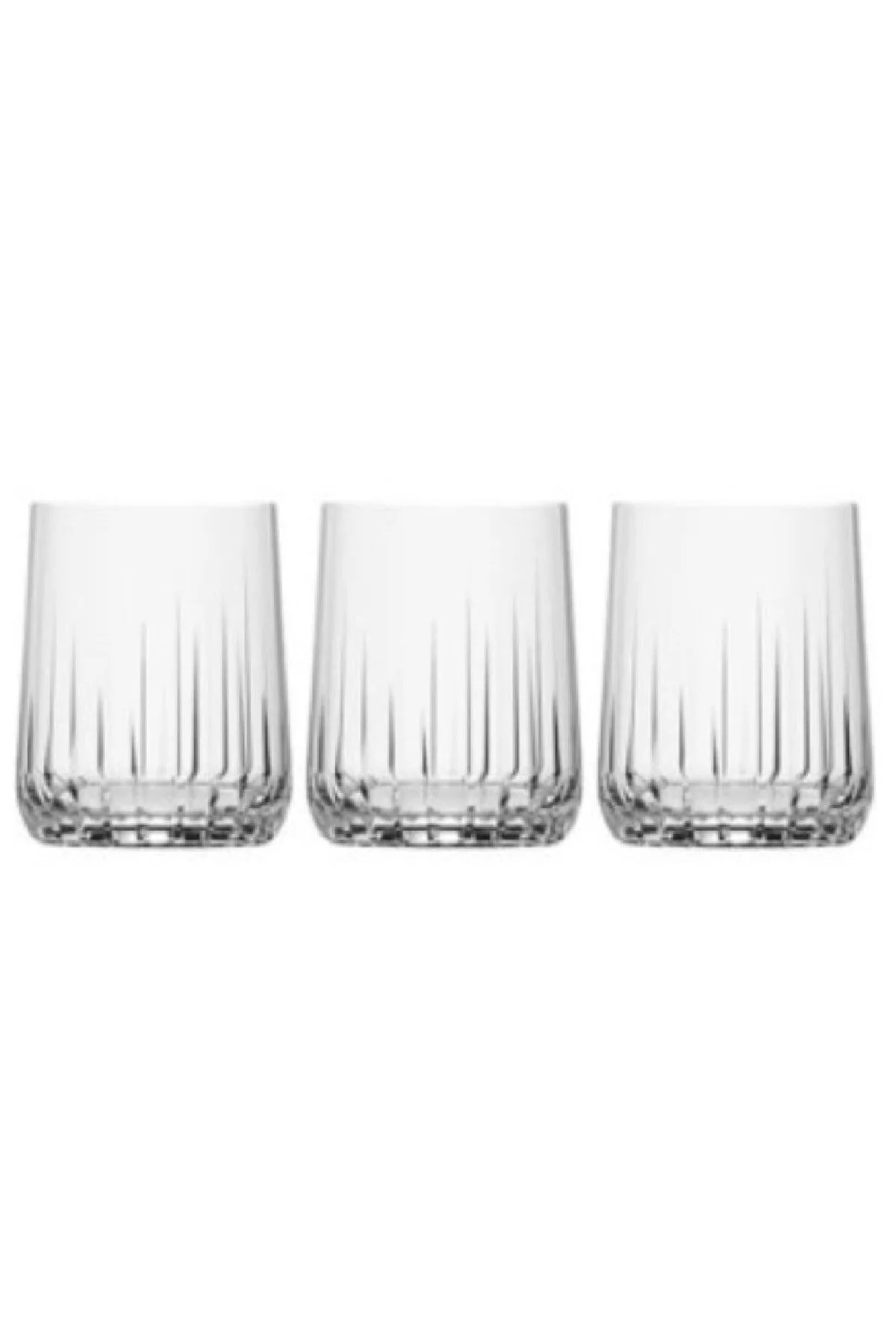 Set of 3 Modern Glass Water or Soft Drink Cups