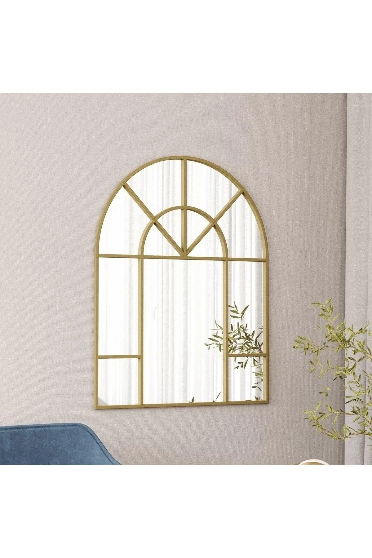 Stainless steel decorative mirror 80 x 60 cm