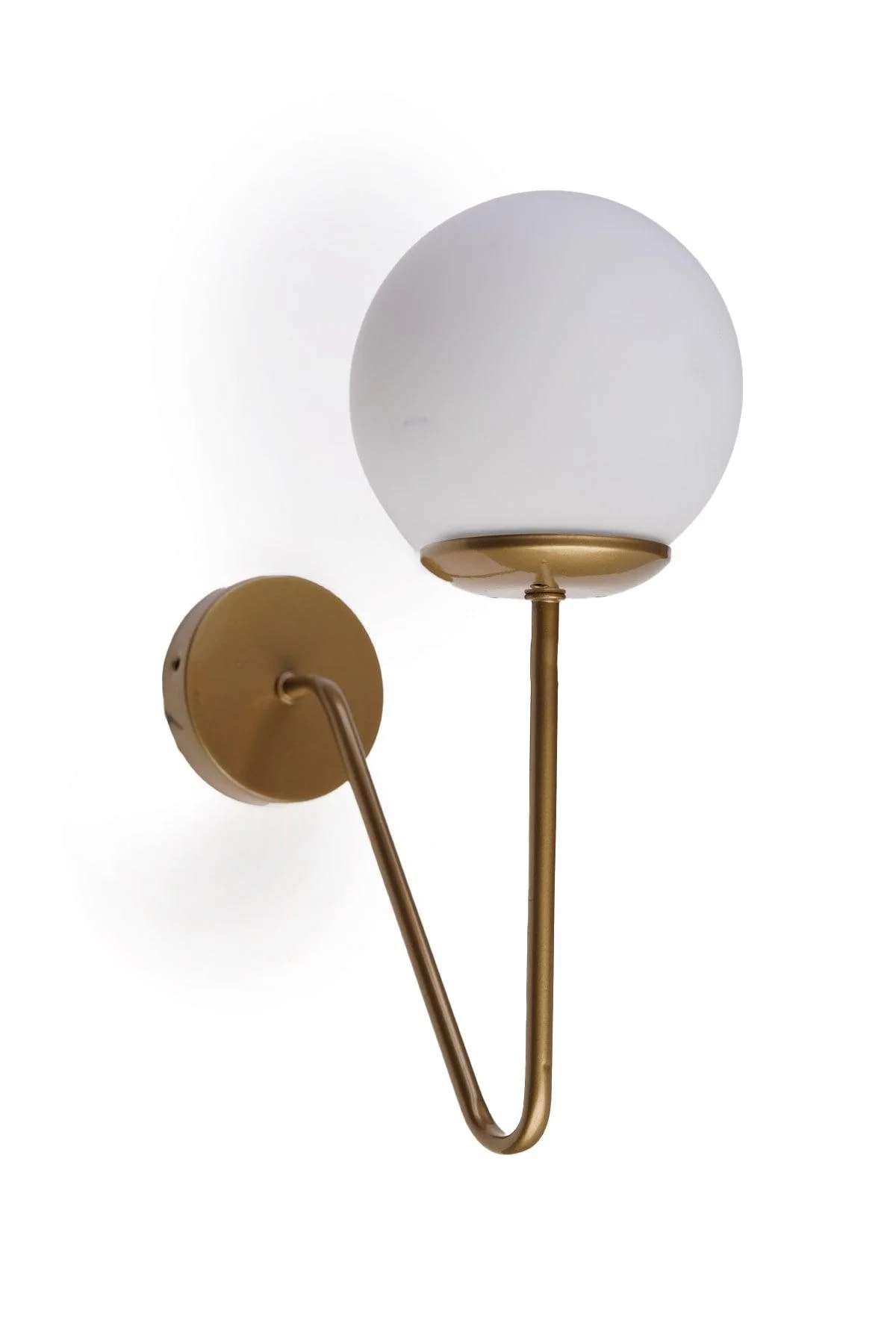 Gold ceramic wall lamp with E27 socket, 33 cm height