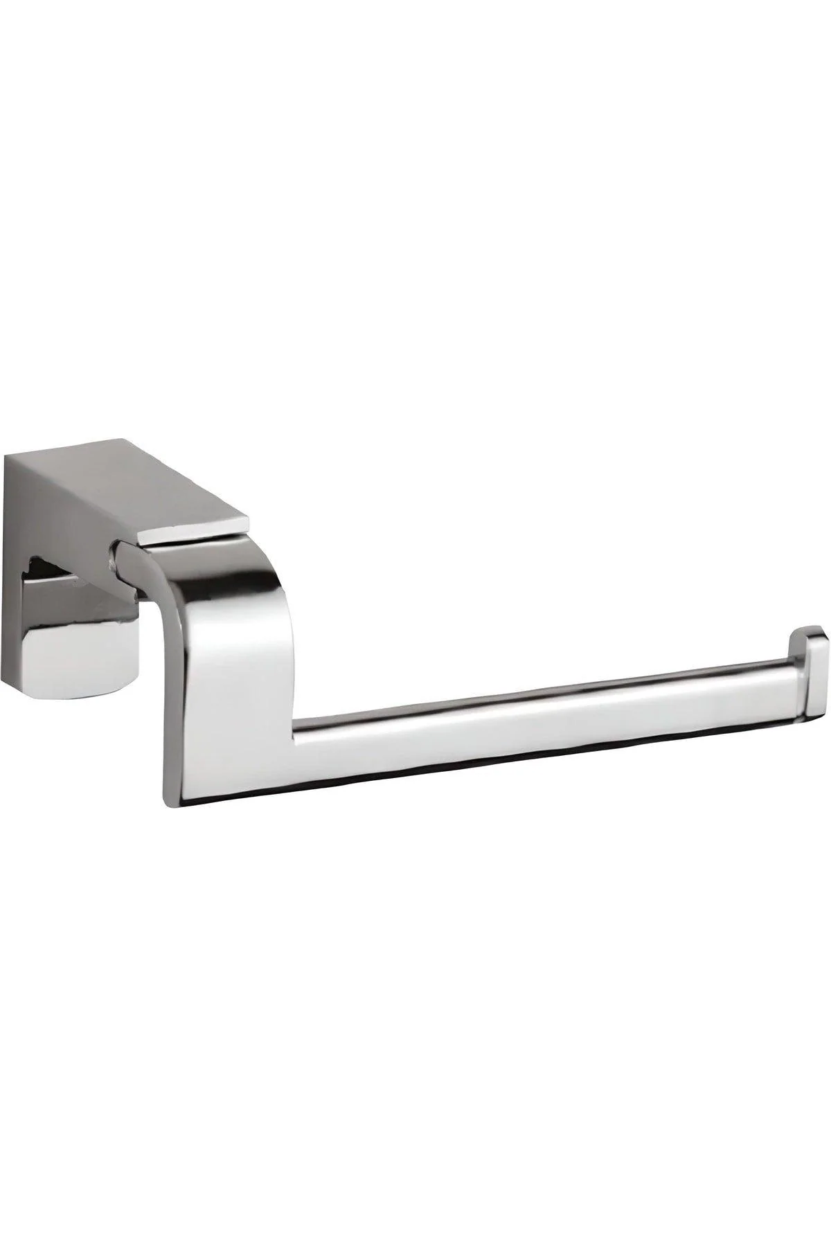 Modern black or chrome toilet paper holder for bathroom