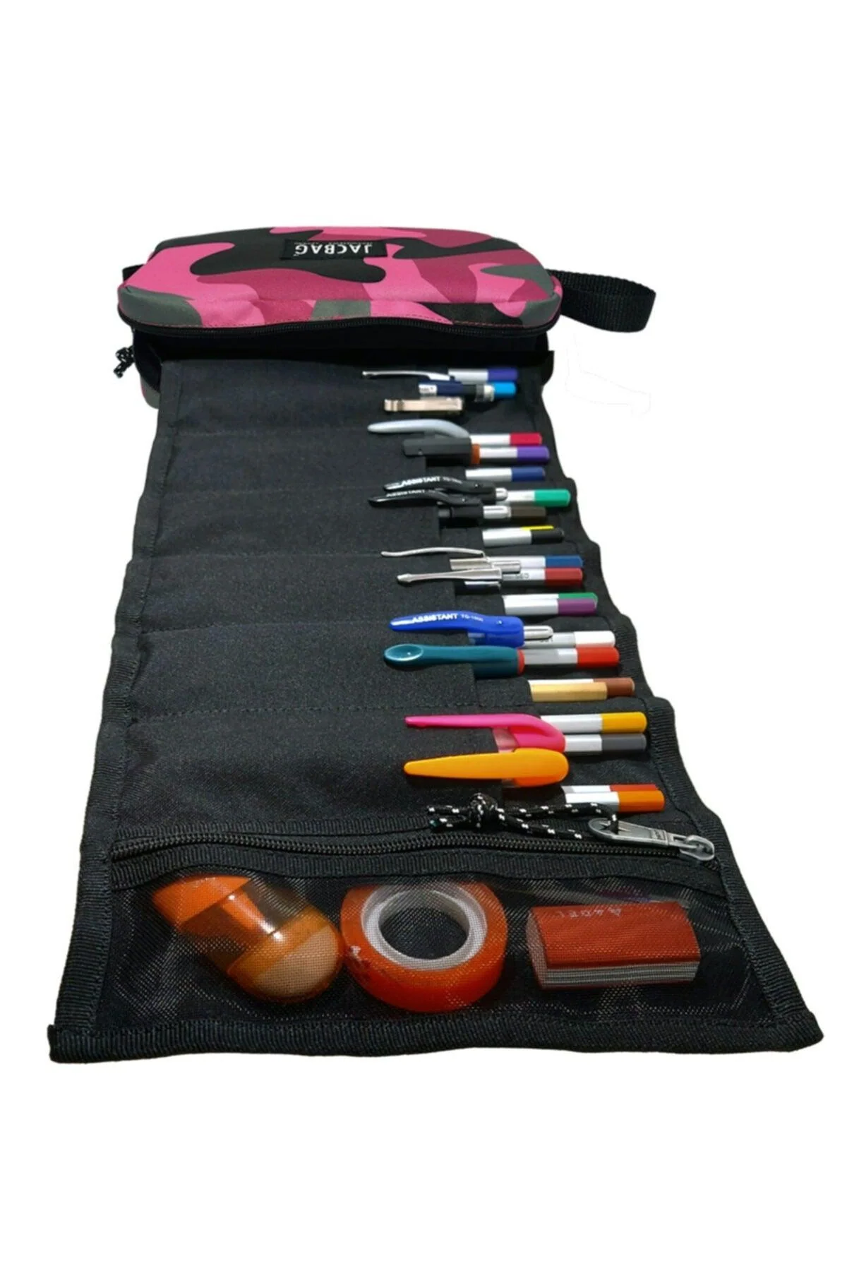 48-slot organizer pen bag with double-layer design