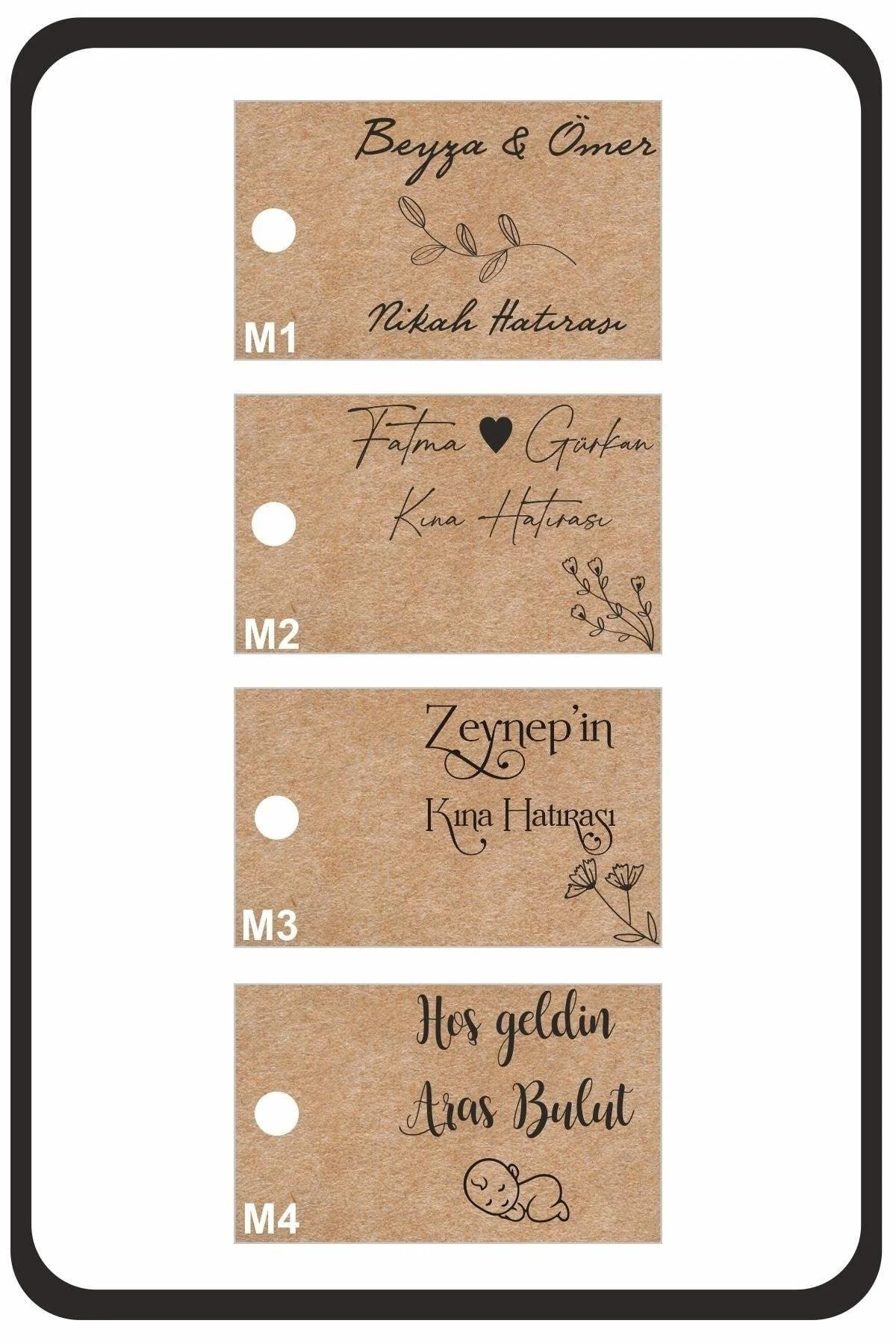 35 pieces kraft paper shipping labels 3 x 5 cm perforated