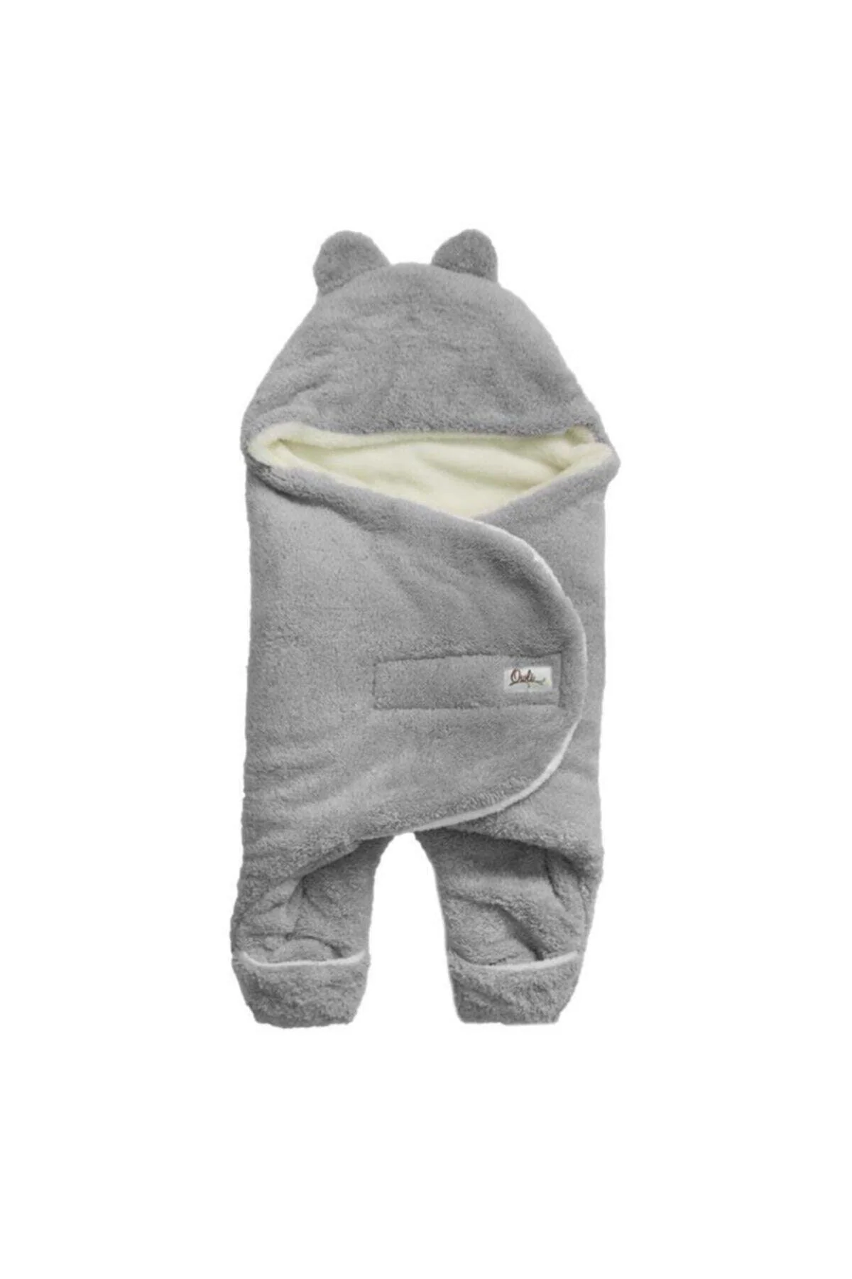 Winter outer swaddle for babies 0-6 months, gray