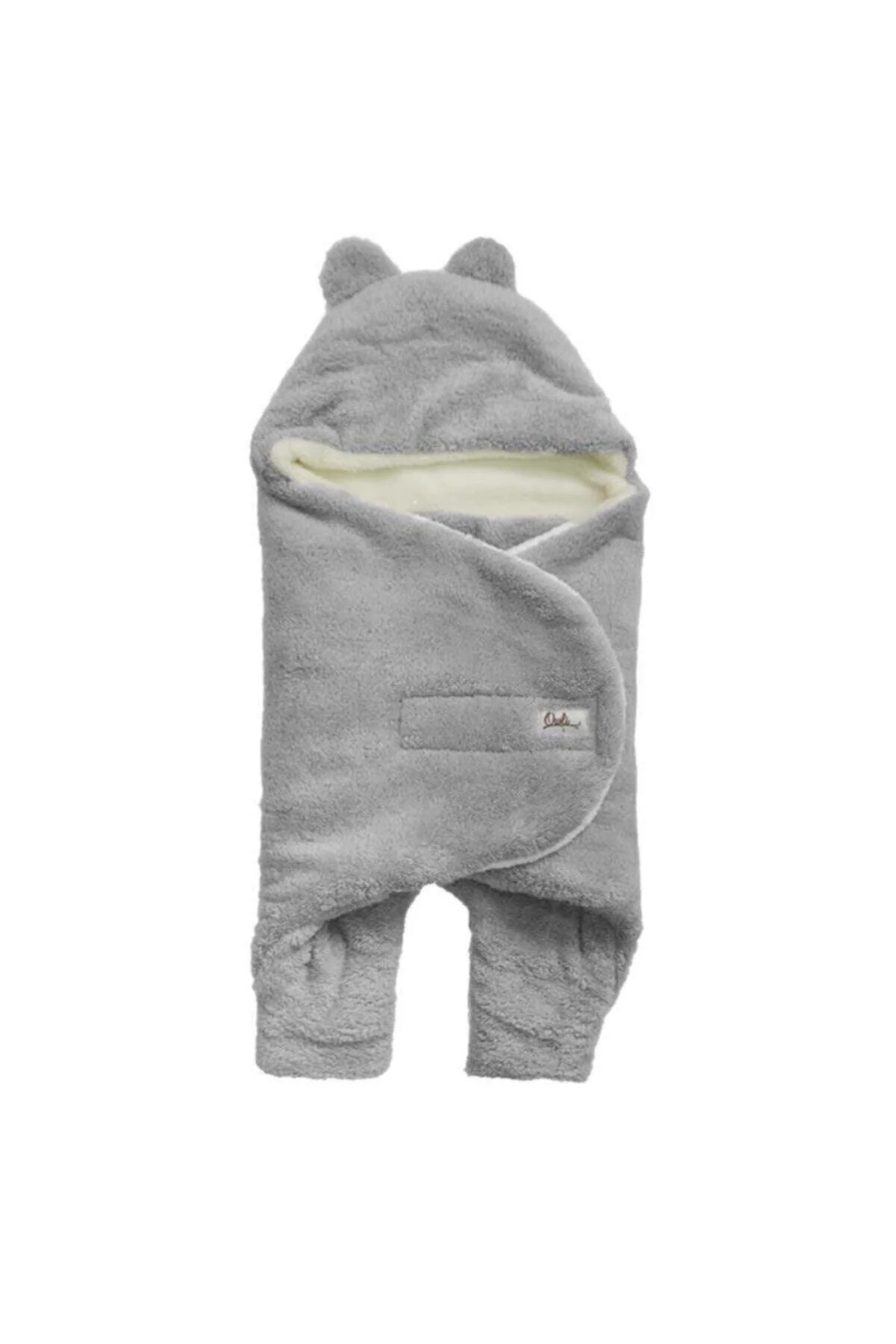 Winter outer swaddle for babies 0-6 months, gray