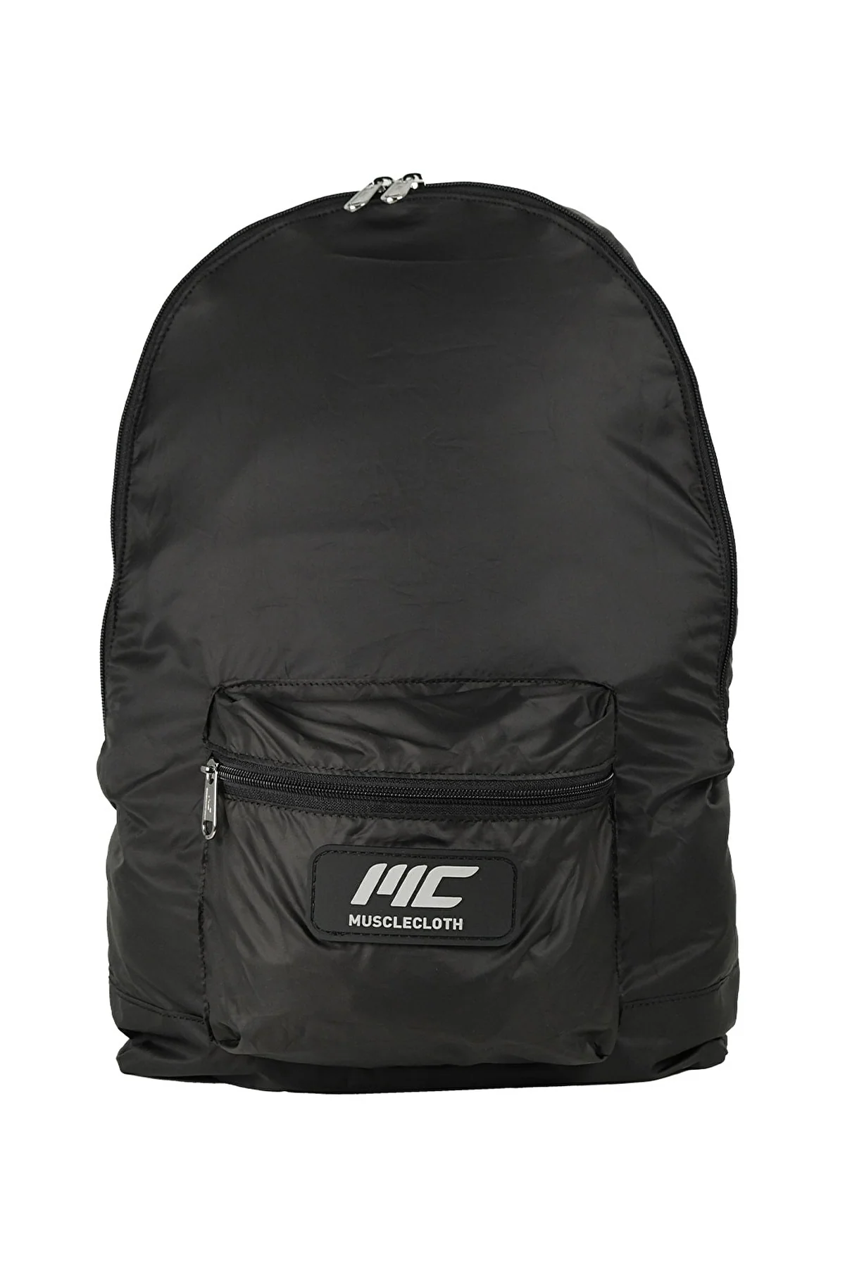Black ultra-light foldable backpack with water repellent fabric