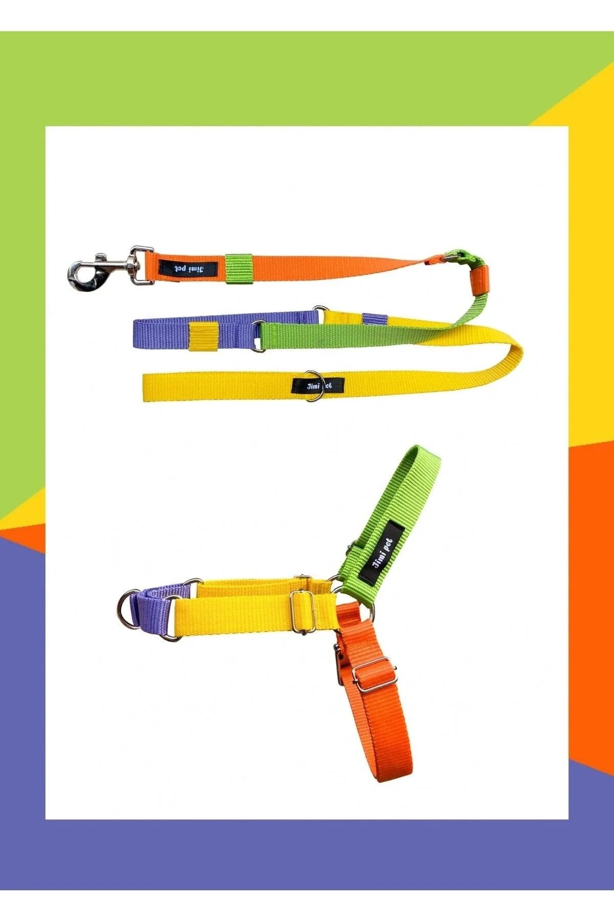 Front-clip dog leash to stop pulling during walks