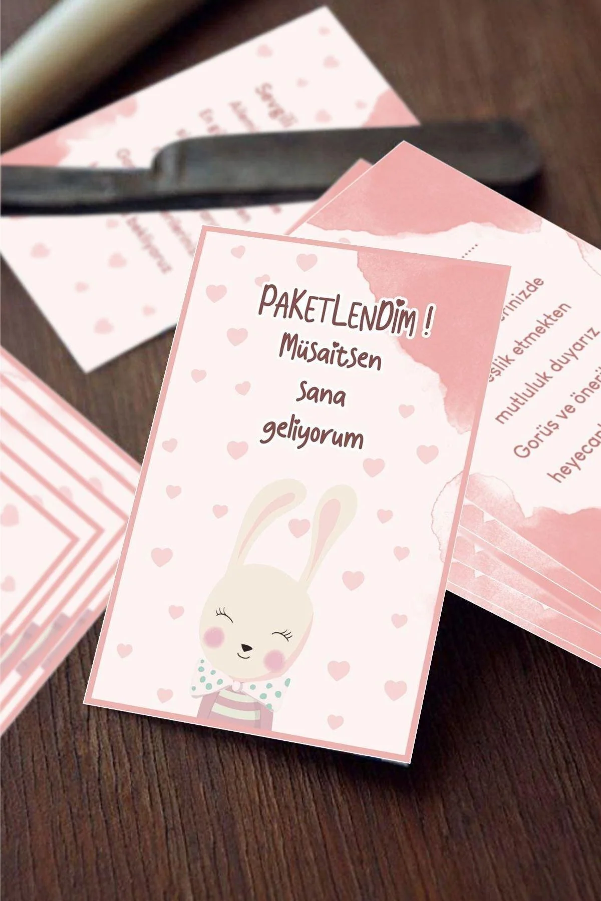 Matte Thank You Cards Set, 100 Pieces, 8.5x5.5 cm